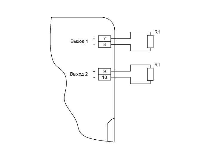 ЛПА-350 Схема подключения нагрузки при токовом выходном сигнале