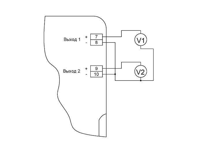 ЛПА-350 Схема подключения нагрузки при потенциальном выходном сигнале с использованием общего провода